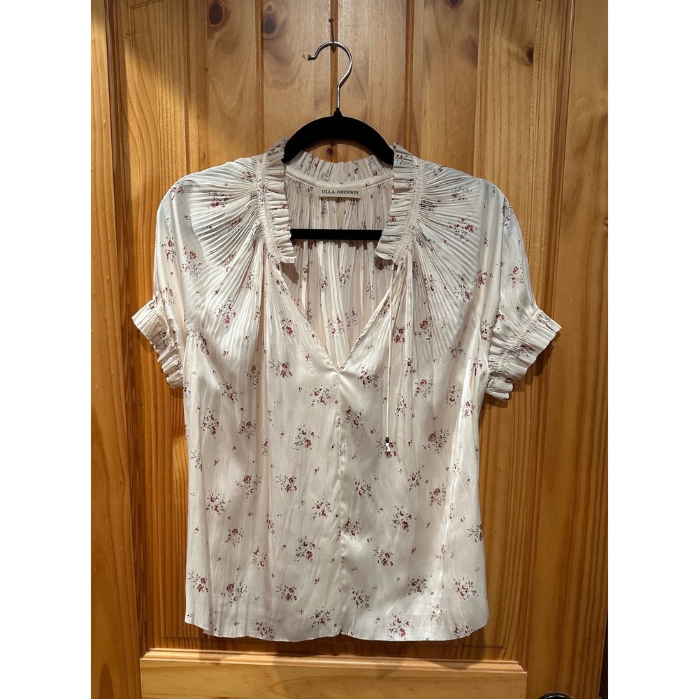 Ulla Johnson Mallory Cottagecore Prairie Floral Blouse Size 4 - Picture 2 of 7